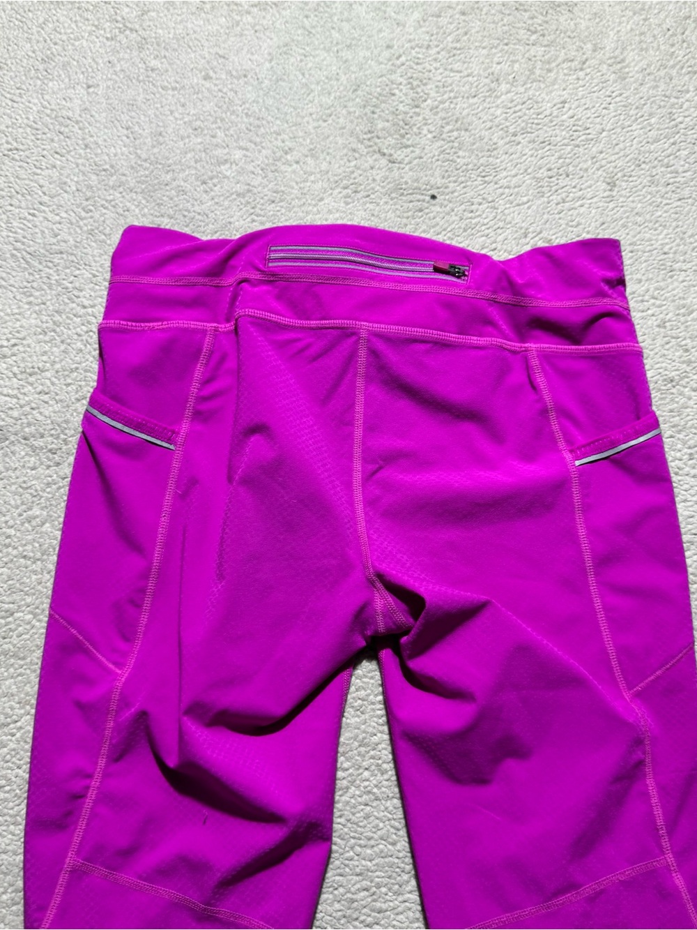 Athleta Leggings Womens Small Magenta Cropped Mid Rise Stretch Athleisure Gym - Picture 8 of 12